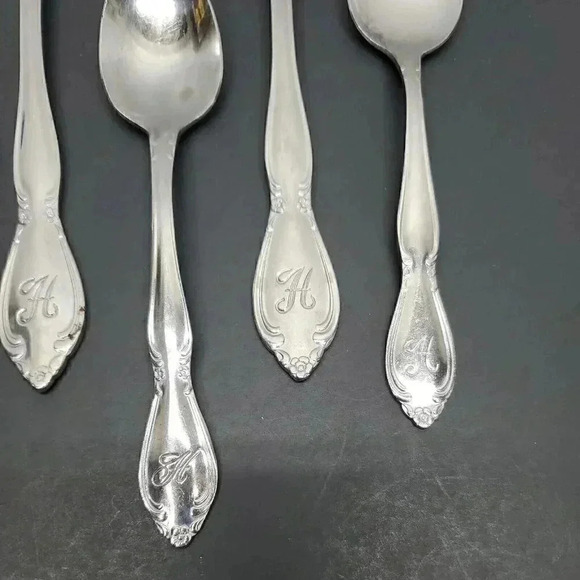 Flatware Stainless Steel Korea Letter "H" Engraved On Handle - Picture 4 of 13